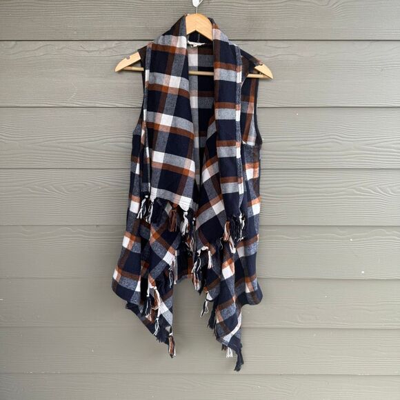 Entro plaid fringe vest - Picture 2 of 5